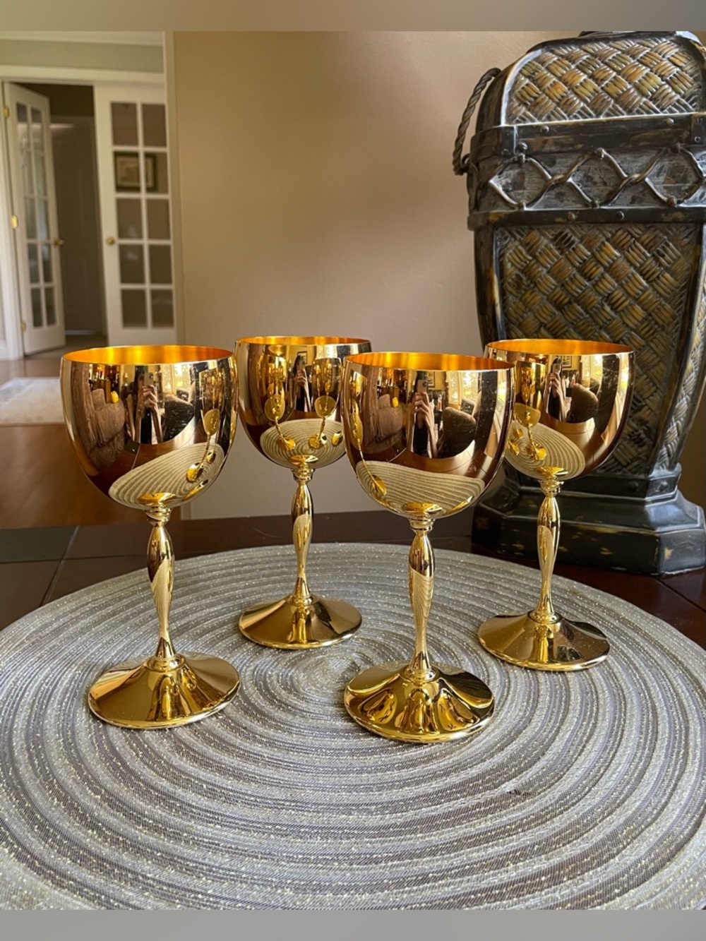 Gold Plated EP Brass 4PC Goblet Set